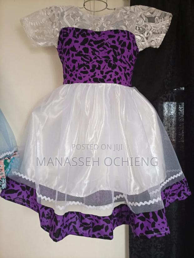 Girls’ African Print Tulle Net Dress
