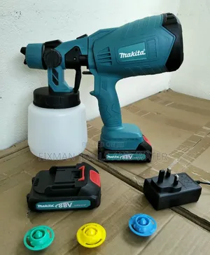Makita Multipurpose Cordless Spray Gun 2 Battery 88V + Extra 3 Nozzle