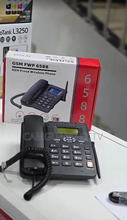 GSM FWP 6588 Fixed Wireless Desktop Phone - SIM Card Landline Phone