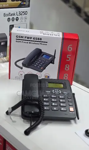 GSM FWP 6588 Dual SIM Desktop Phone - Wireless Office Home Landline