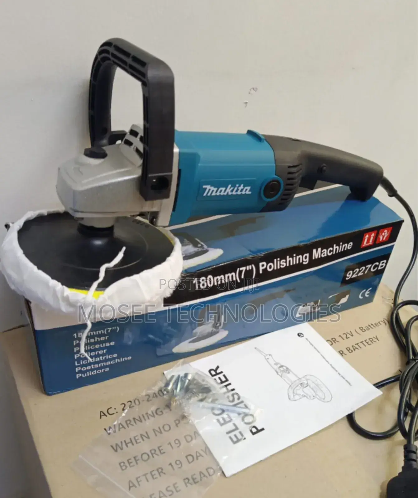 Makita 9227CB 180mm 7-Inch Variable Speed Polisher