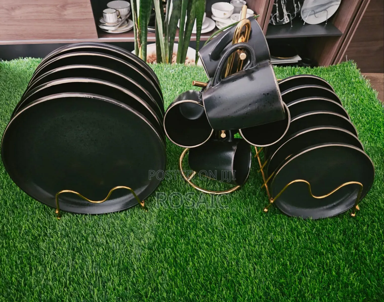 High Quality Black 18pcs Dinner Set
