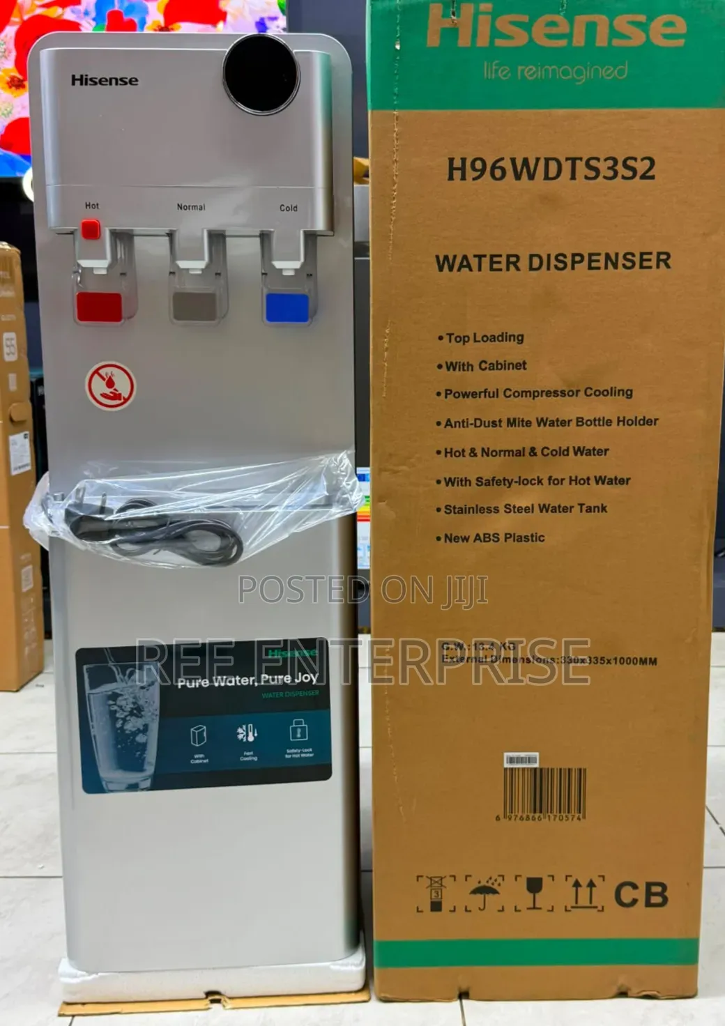 Hisense Water Dispenser S2 Silver 3tapes With Compressor Function