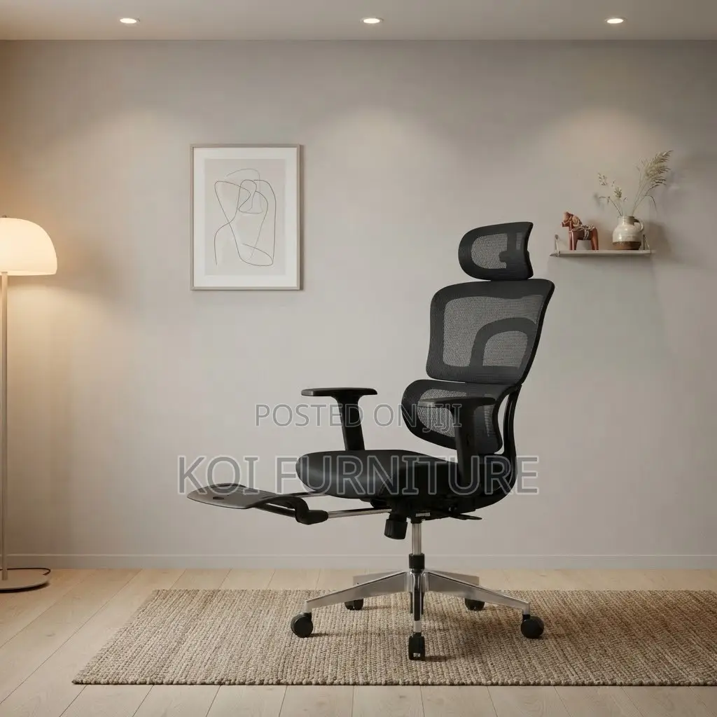 Office Chairs; Executive Orthopedic Seat With Foldable Footrest