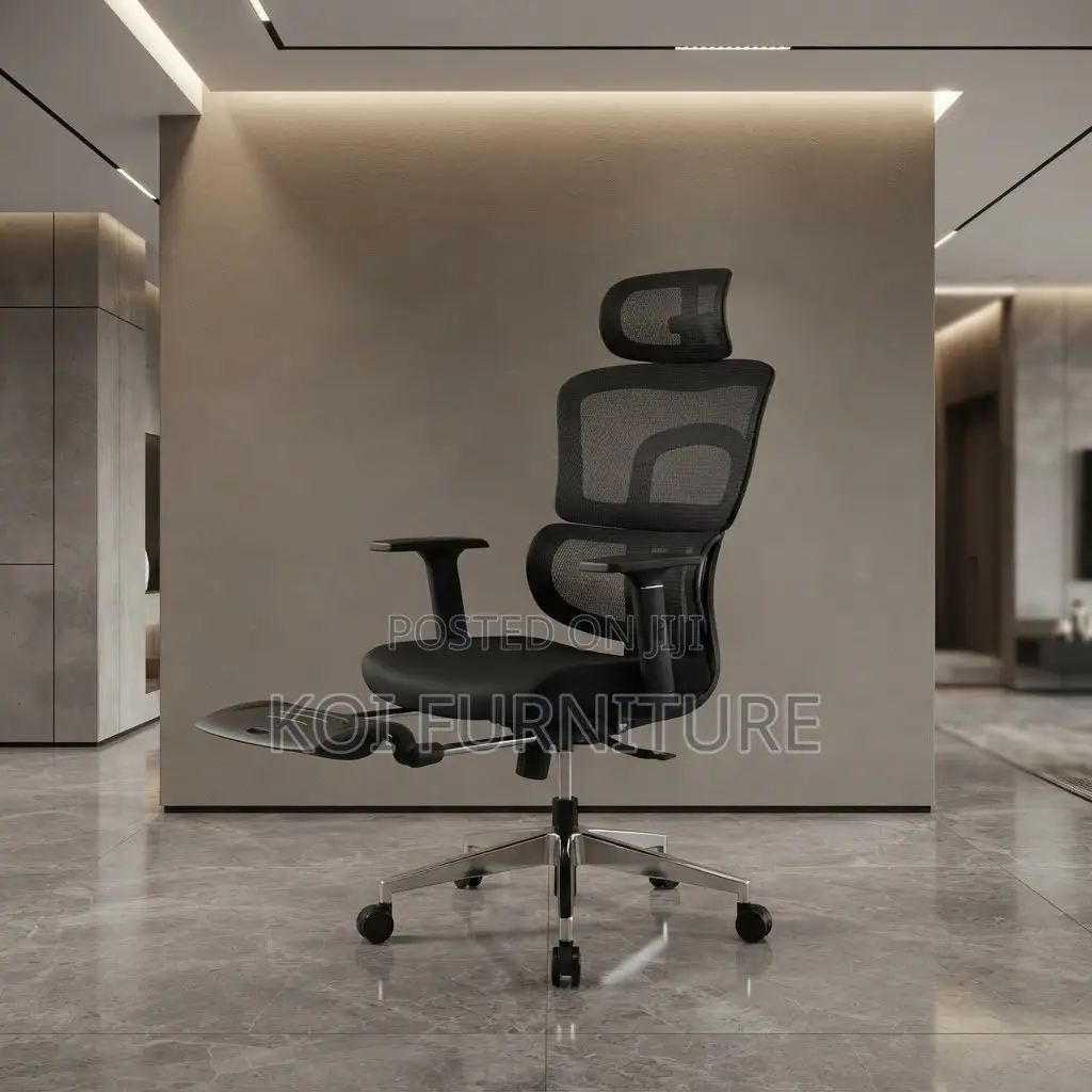 Office Chairs; Executive Orthopedic Seat With Foldable Footrest