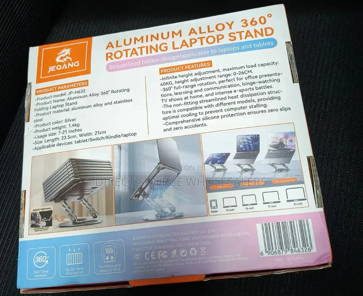 Premium Metallic Tablet Stand – Foldable Adjustable