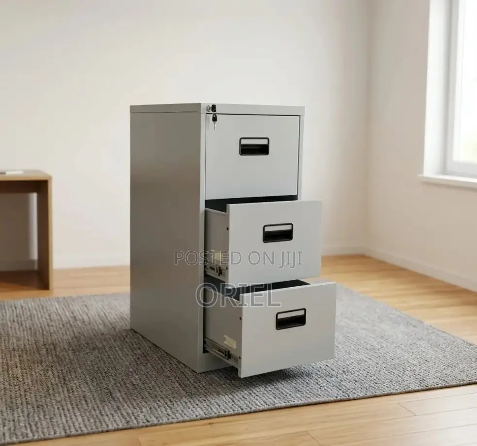 3-Drawer Office Steel Filing Cabinet : Metal Storage Cabinet