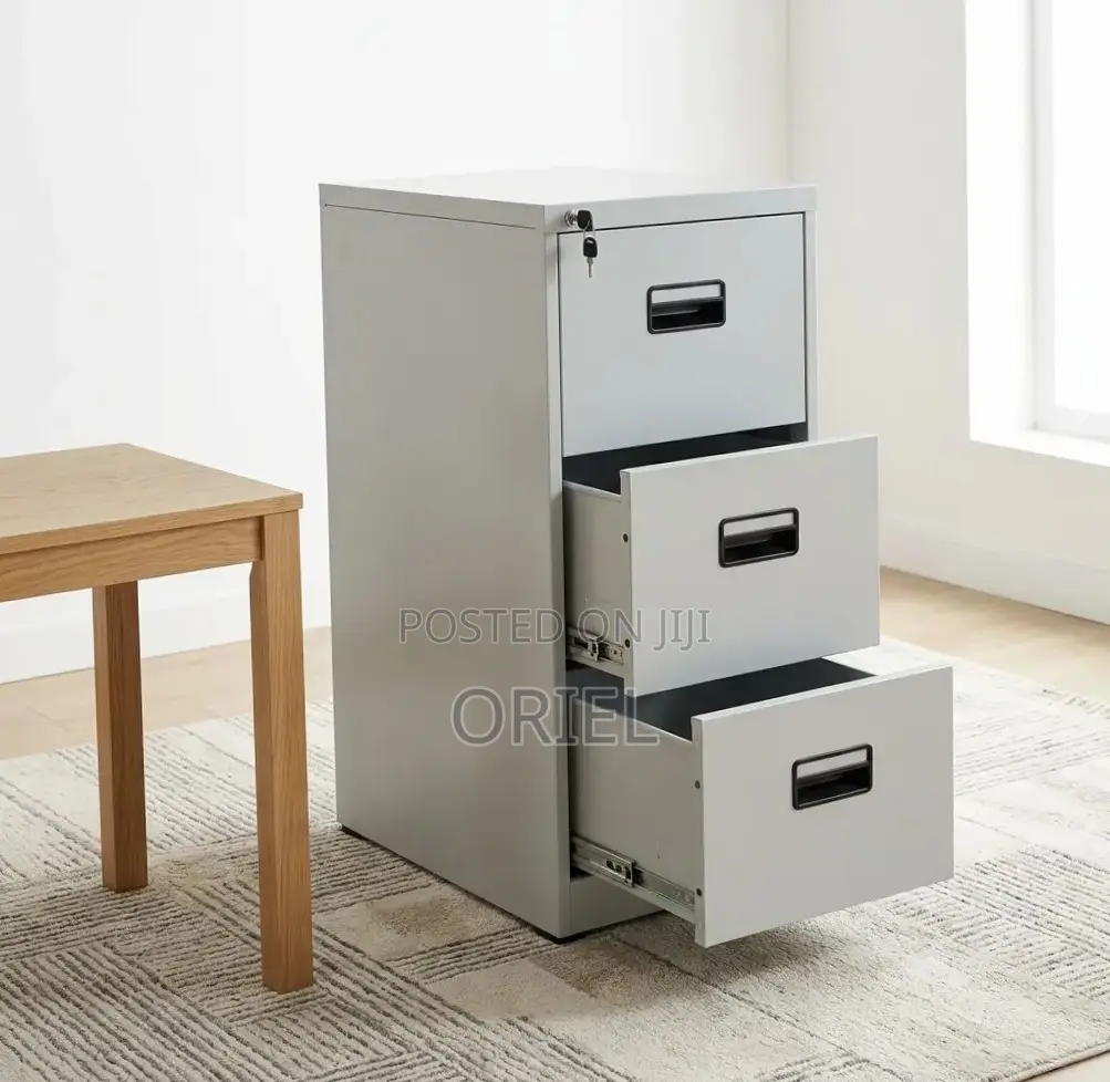 3-Drawer Office Steel Filing Cabinet : Metal Storage Cabinet