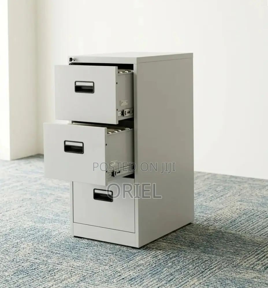 3-Drawer Office Steel Filing Cabinet : Metal Storage Cabinet