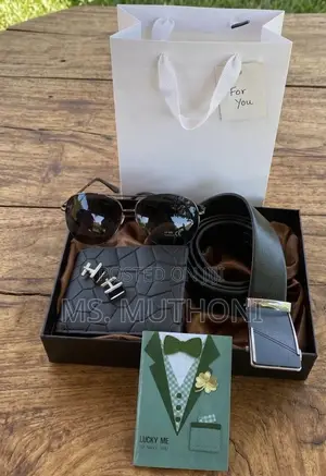 Complete Wallet, Aviators, Belt Cuff Links Gift Set for Him