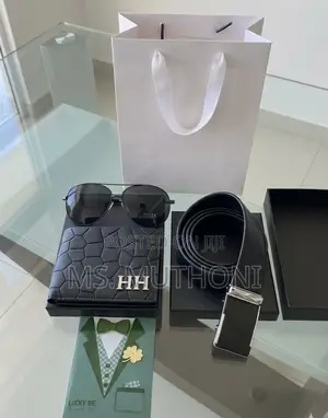 Complete Wallet, Aviators, Belt Cuff Links Gift Set for Him