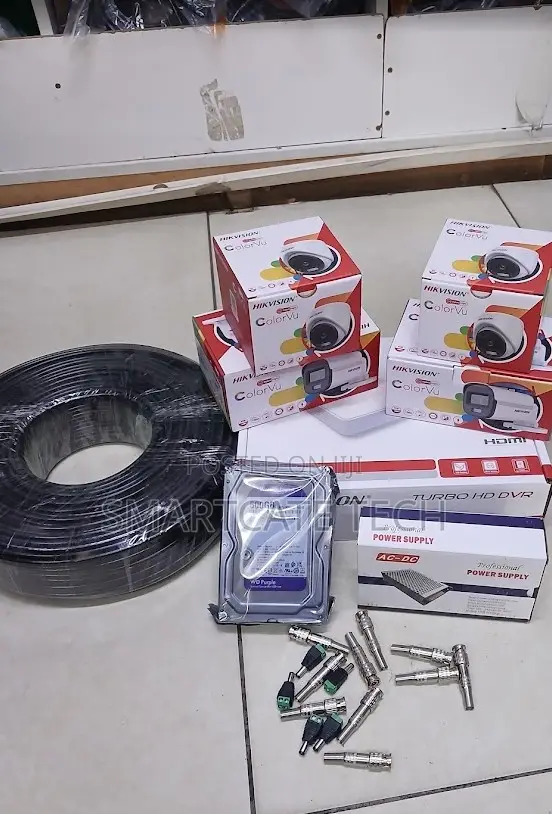 Hikvision 4CH DVR CCTV Security Kit 4 ColorVu Cameras