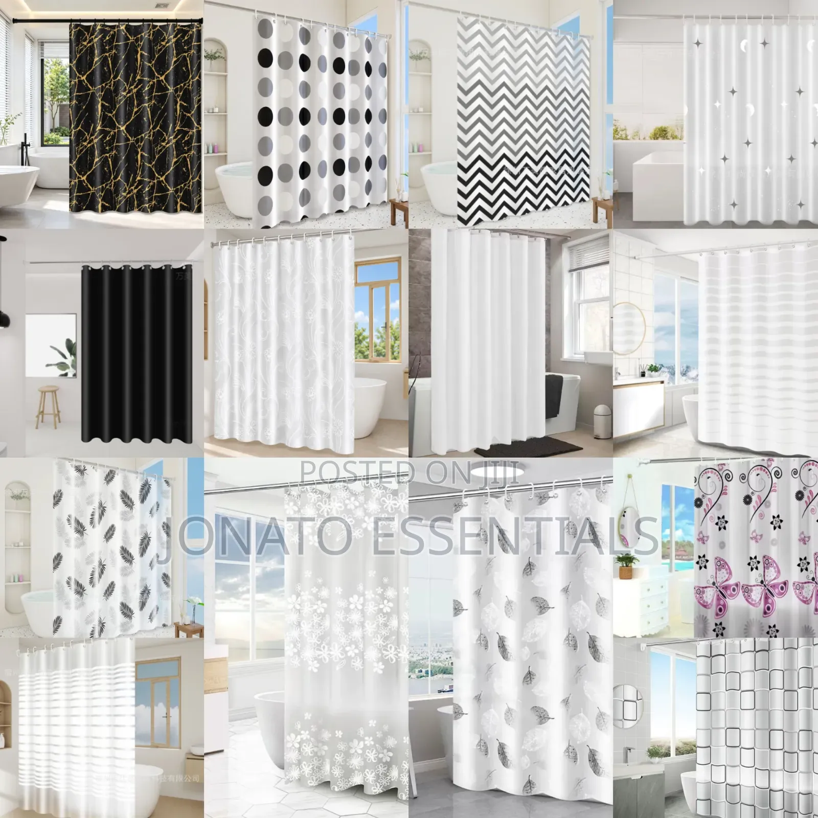 Waterproof Shower Curtains 180x200cm Bathroom Decor