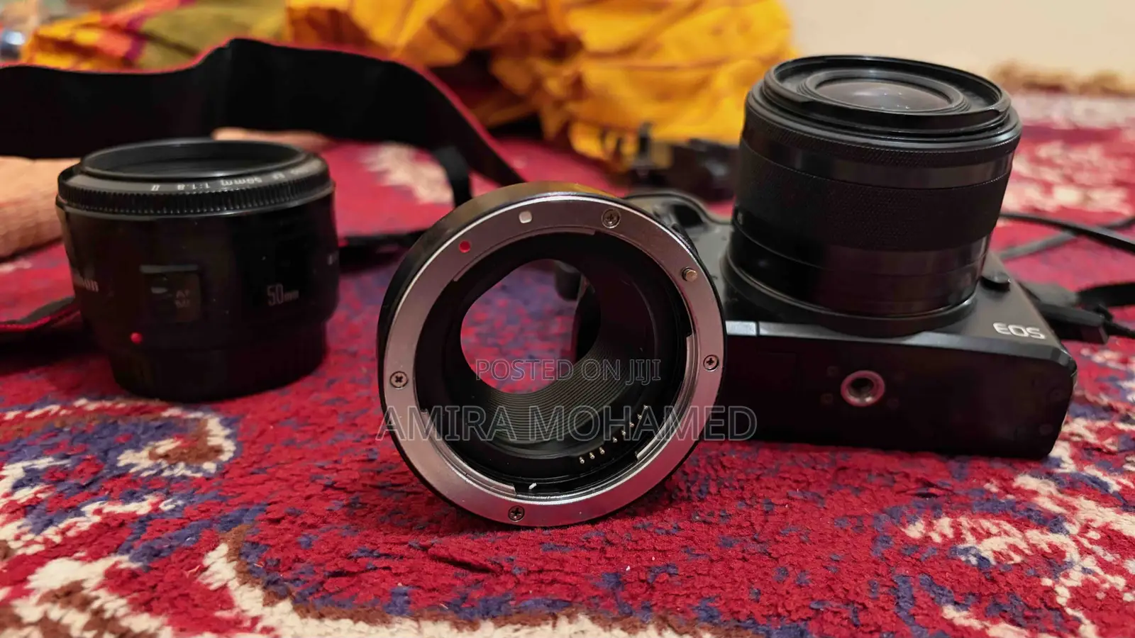 Canon M50 + Kit Lens + 50MM Lens (With Adapter)