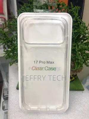 Case Packaged in a White and Clear Plastic Box 17 Pro Max Clear Case