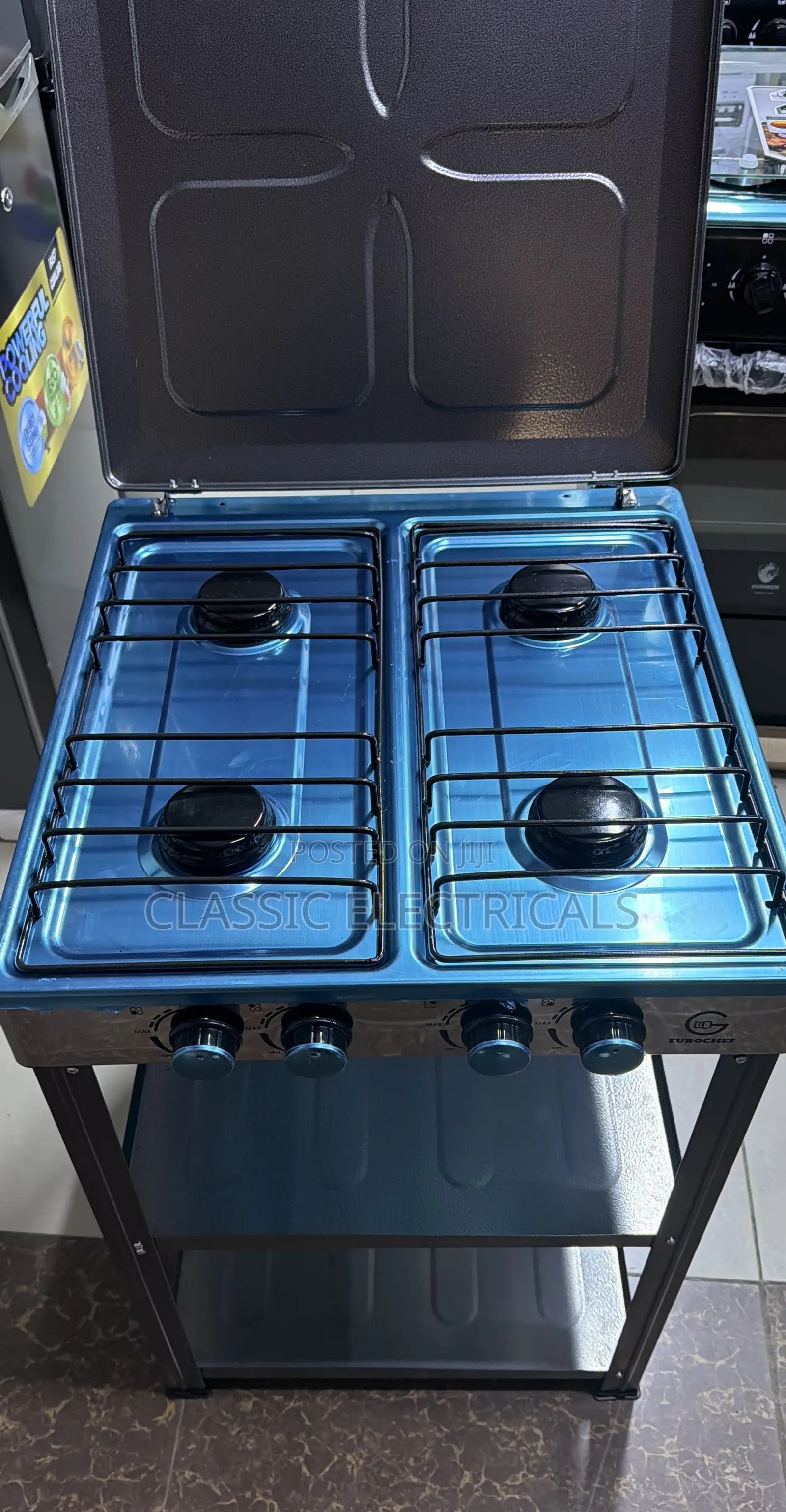 4gas Burners Standing Cooker With Shelves at Sh5499