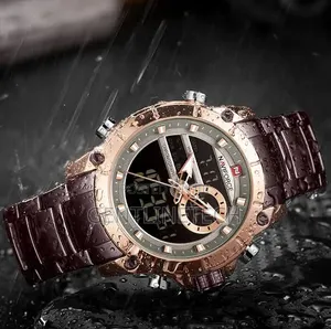 NaviForce NF9163 Gold and Brown