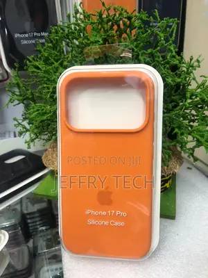 Bright Orange Silicone Protective Case for the Apple iPhone 17 Pro