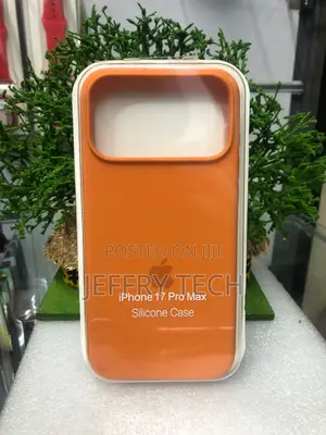 Bright Orange Silicone Protective Case for the Apple iPhone 17 Pro