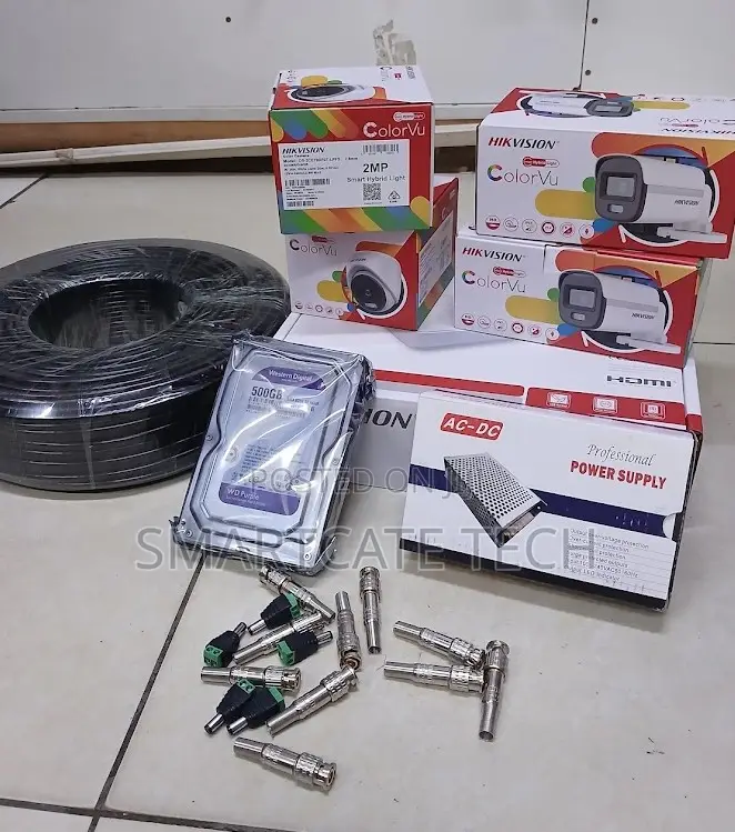 Hikvision 4CH DVR Security System 4 Cameras ColorVu Vision