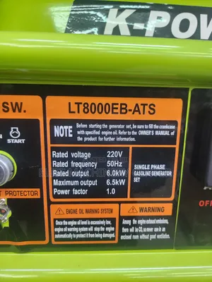 K-Power LT8000EB-ATS Portable Gasoline Generator 8KVA