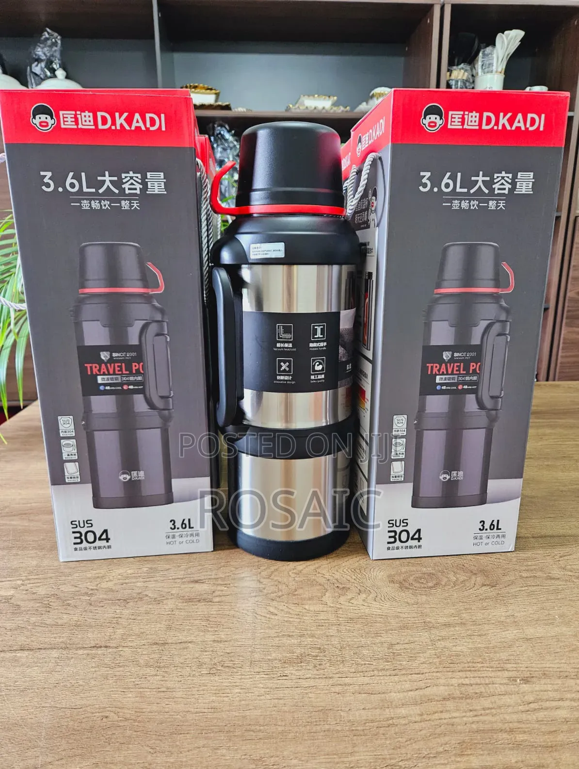 KD Carpto Vacuum Flask;
3.6 Litres
