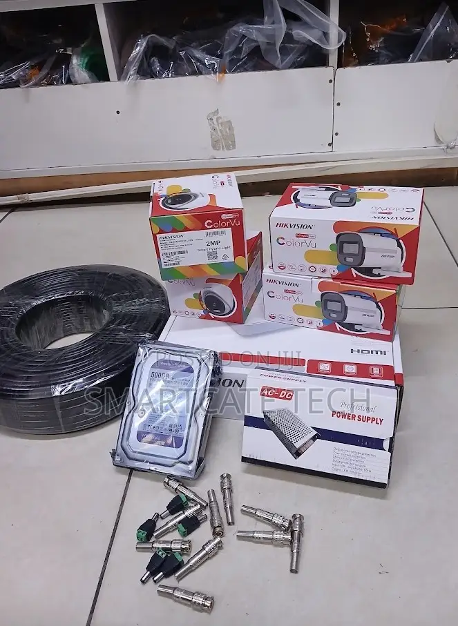 Hikvision 4CH DVR System With 4 ColorVu Night Cameras
