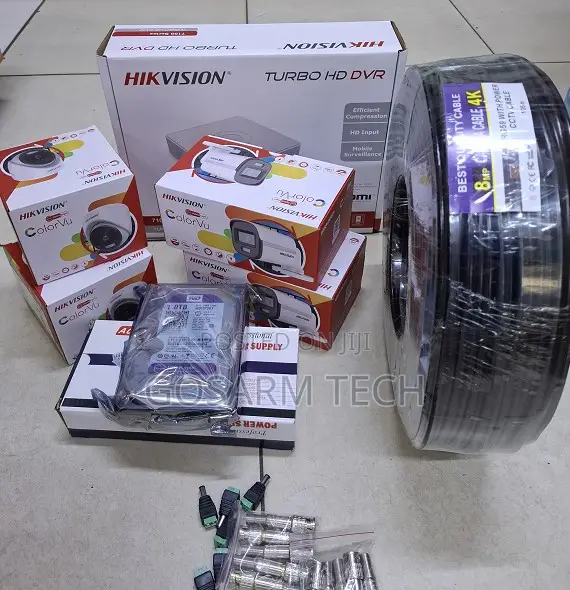 Hikvision CCTV 4 Cameras 1080P Full HD ColorVu Complete Kit Kenya