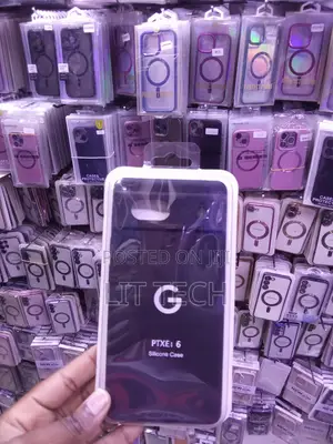 Google Pixel 6 Case - G Silicone Case - White Bezel