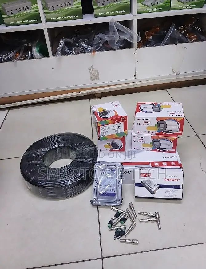 Hikvision 4CH DVR CCTV System 4 ColorVu Security Cameras