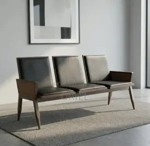 Office Waiting Bench : 3-Seater Padded Reception Bench