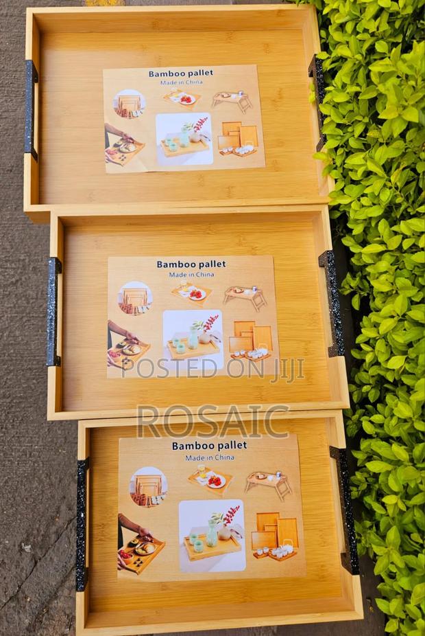 High Quality Gold Handle Heavy Bamboo Serving Plate New Arrival - main view