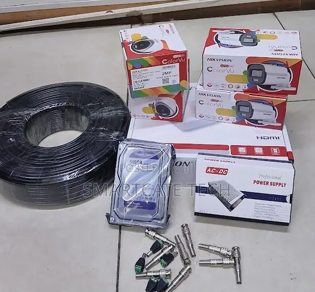 Hikvision 4CH DVR Kit 4 ColorVu Cameras Clear Night Security