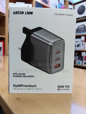 Green Lion GaN Premium Main Charger, PD 65W With 49.5W PPS