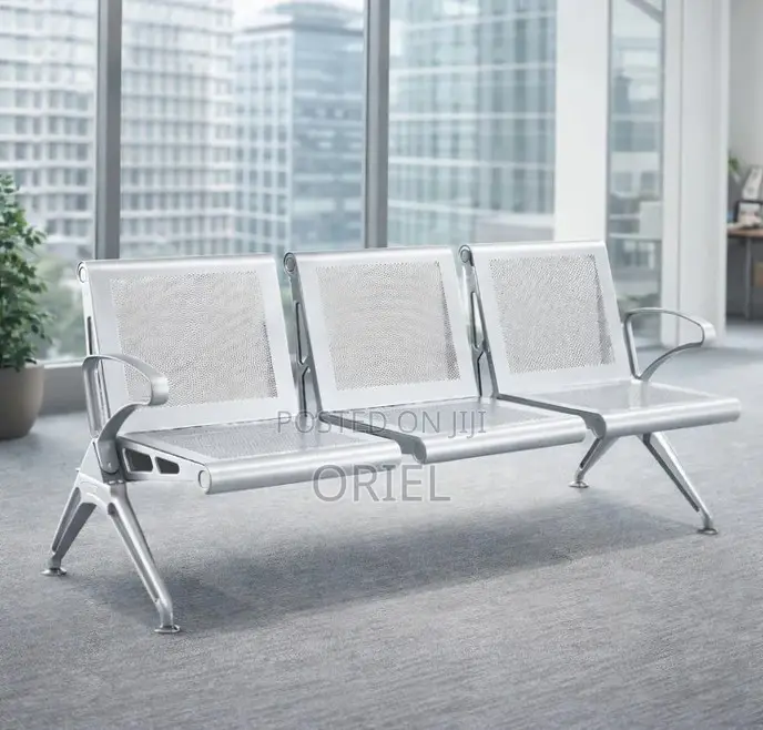 Office Bench : Steel 3-Link Waiting Bench