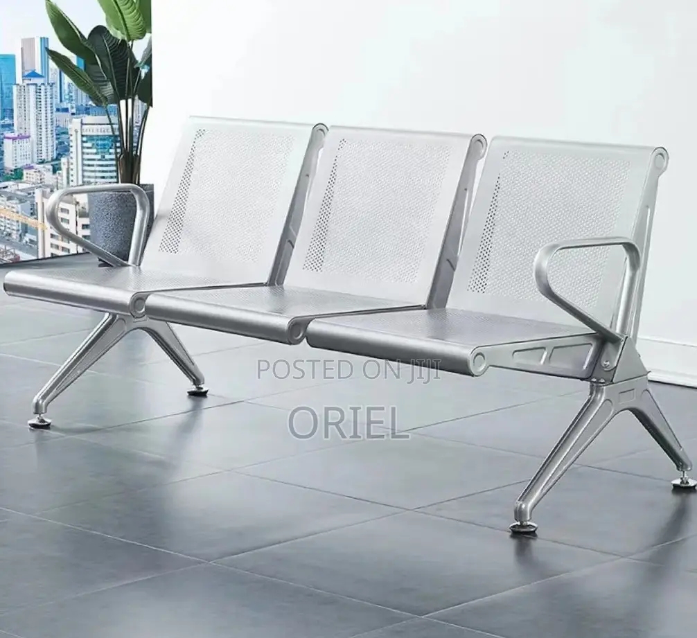 Office Bench : Steel 3-Link Waiting Bench