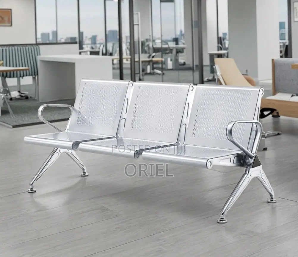 Office Bench : Steel 3-Link Waiting Bench