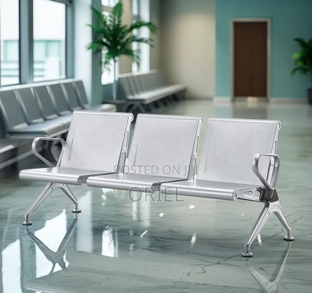 Office Bench : Steel 3-Link Waiting Bench