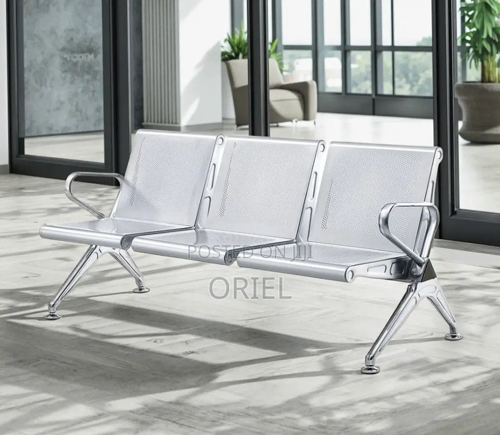 Office Bench : Steel 3-Link Waiting Bench