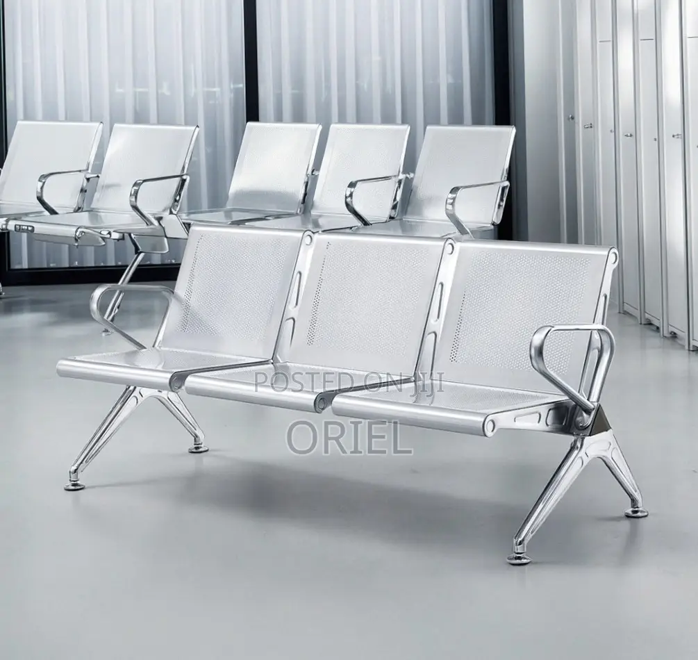 Office Bench : Steel 3-Link Waiting Bench