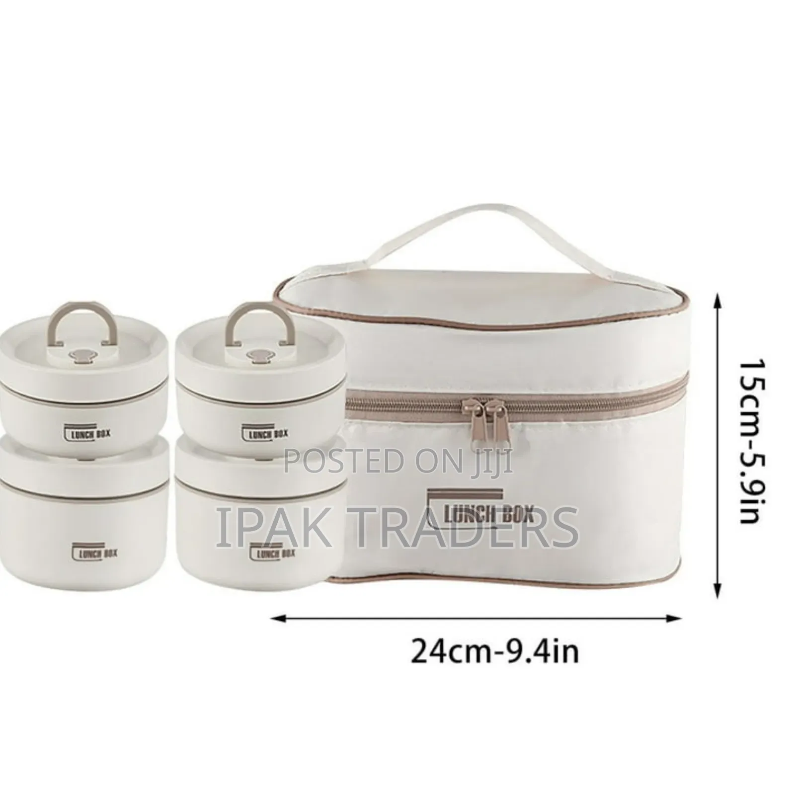 New Arrival 600mlx2; 400ml×2 4in1 Lunch Box in Insulated Bag