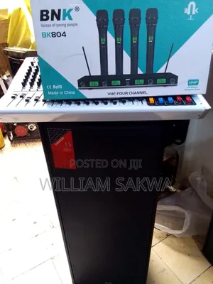A Full PA System 16 Channels Mixer, Full Range Speakers, Wireless Mic
