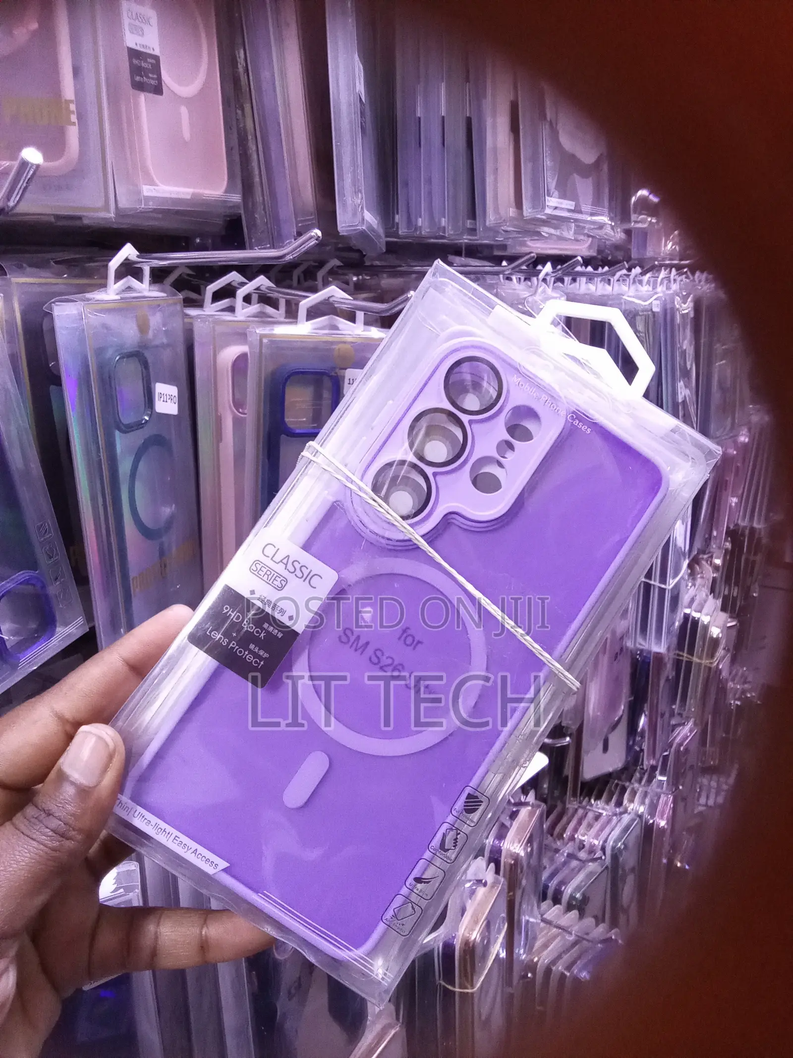 Purple (Lavender) Translucent Magnetic Samsung Galaxy S26 Ultra Case.