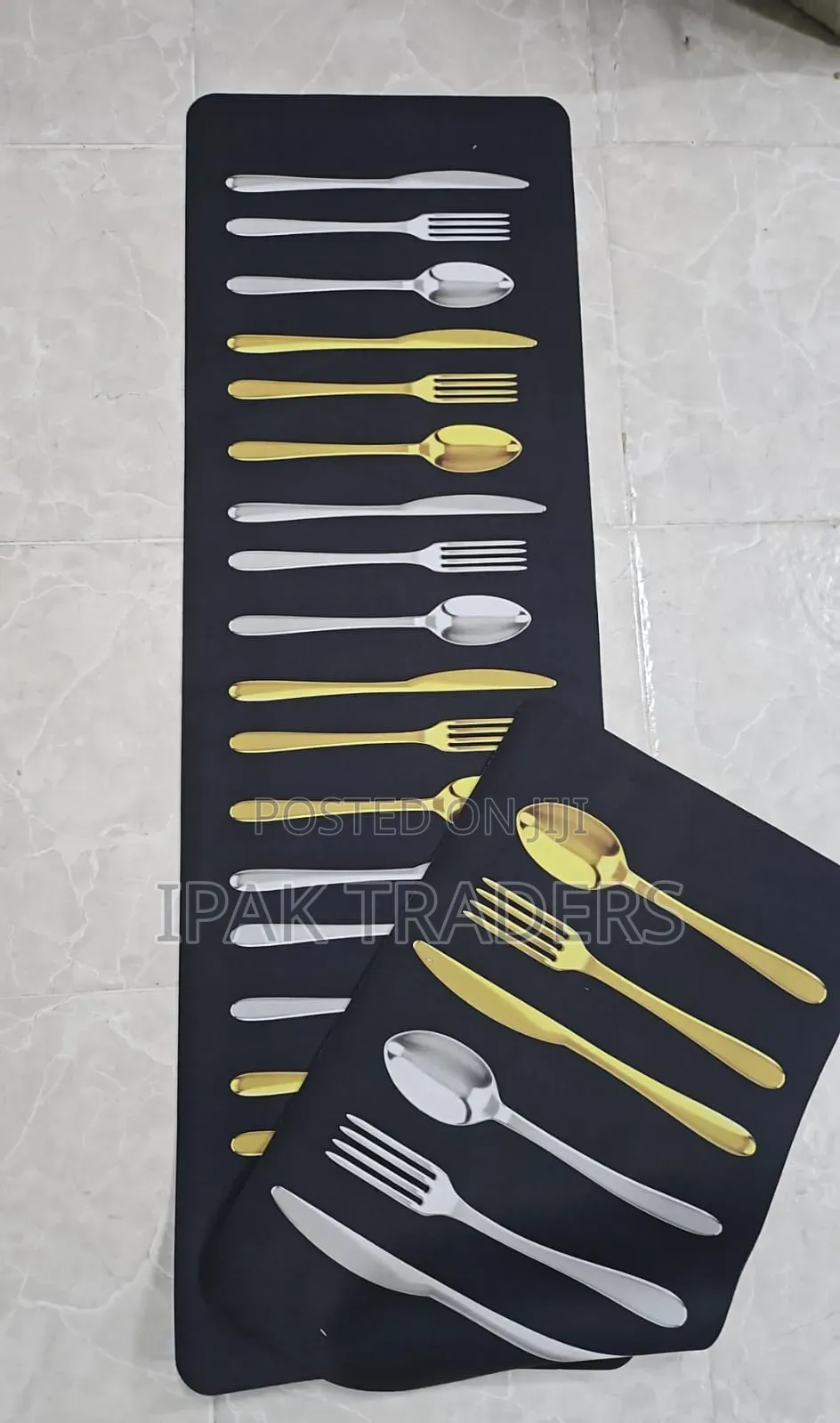 High Quality HEAVY Grip Rubber 2pcs Set 3D Kitchen Mat NON SLIP