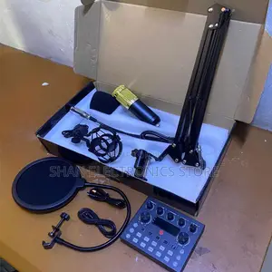 Multifunctional Live Sound Card Bm800 Suspension Microphone Kit