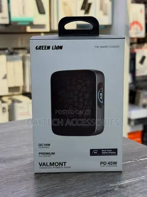 Green Lion VALMONT 10000 mAh Power Bank With TFT Real Time Display