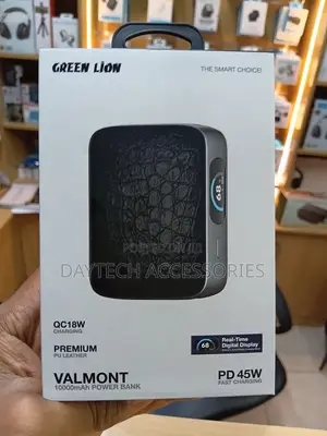 Green Lion Valmont 10000mAh Power Bank With Premium PU Leather Finish