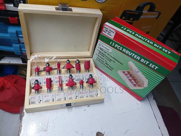 12-Piece Woodworking Router Bit Set - main view