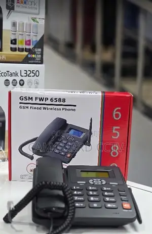GSM FWP 6588 Fixed Wireless Phone With SIM Card Slot LCD Display