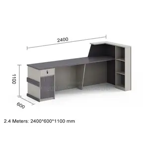 Reception Desk; 240 CM Front Imported Executive Reception Table